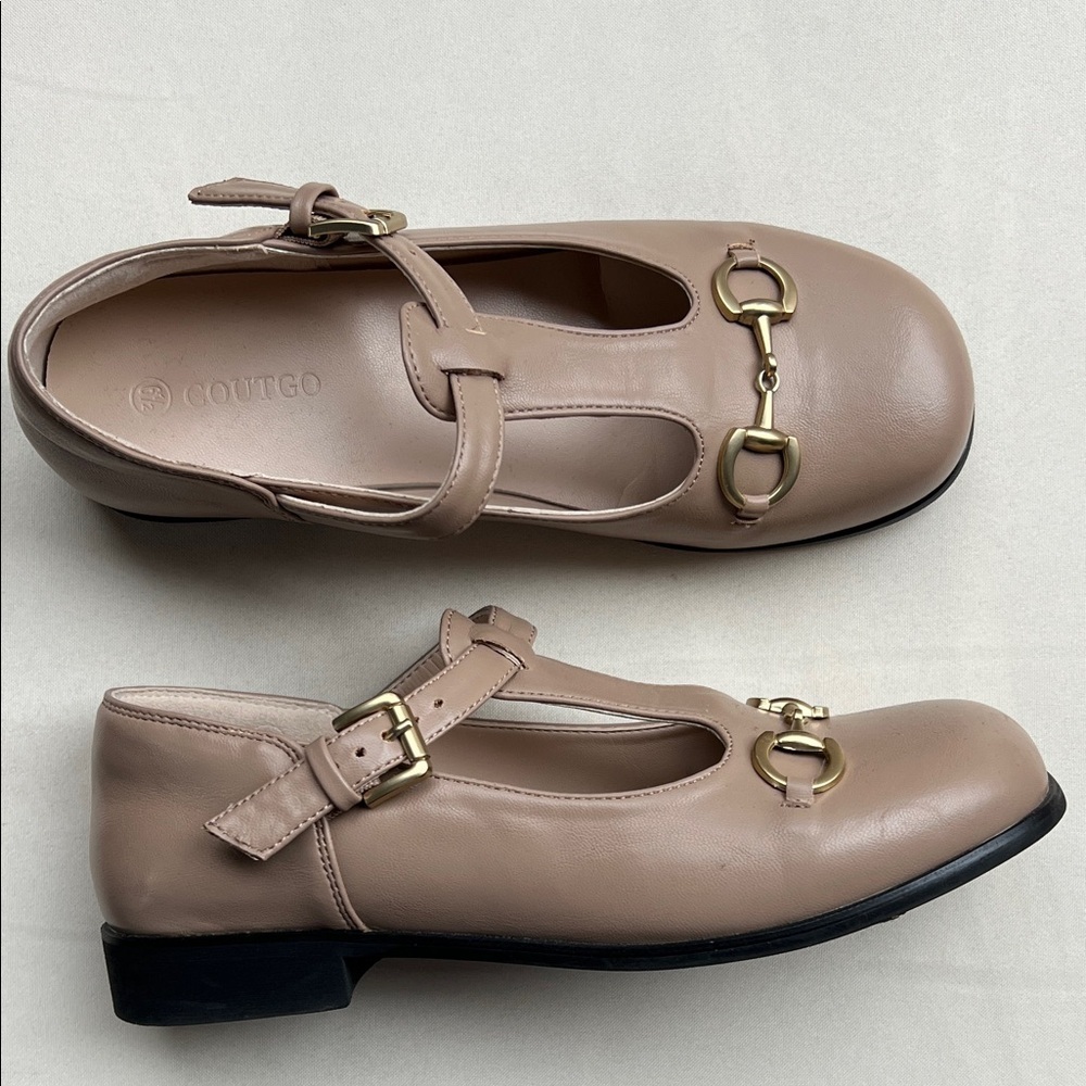 Mary Jane Shoes T Strap Chunky Low Heel Round Toe shoes